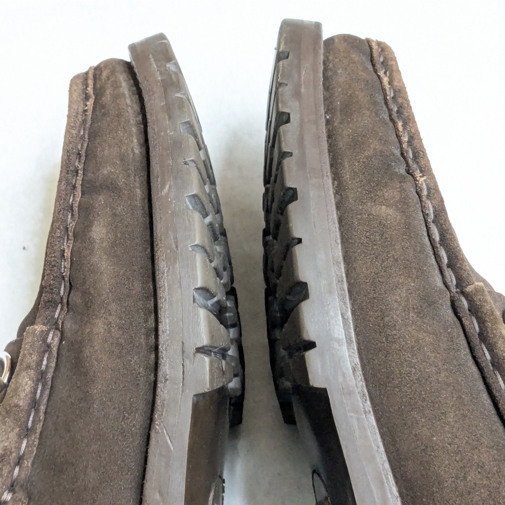 Gucci Horsebit Loafers Brown Suede Men 11.5 Leather Rubber - Picture 5 of 16